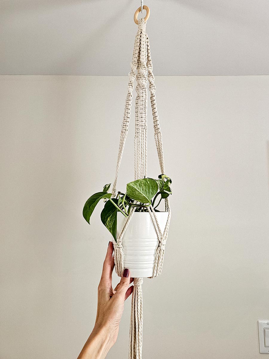 JARDINIÈRE MILA, jardinière en macramé