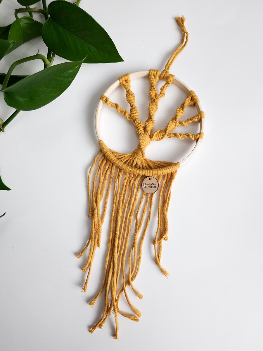 Naya Tree of Life – Bohemian Macramé, Mustard Yellow
