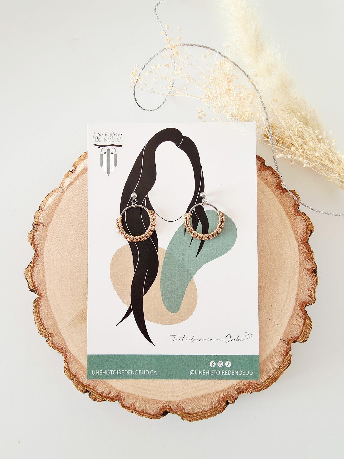 *Mini collection des fêtes* Boucles d’oreilles couleur or rose, anneau 20 mm