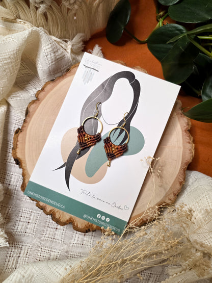 Boucles d’oreilles Ankaa – Micro-macramé bohème