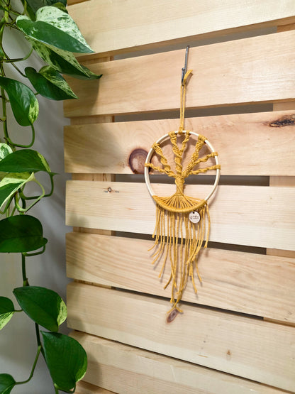 Naya Tree of Life – Bohemian Macramé, Mustard Yellow