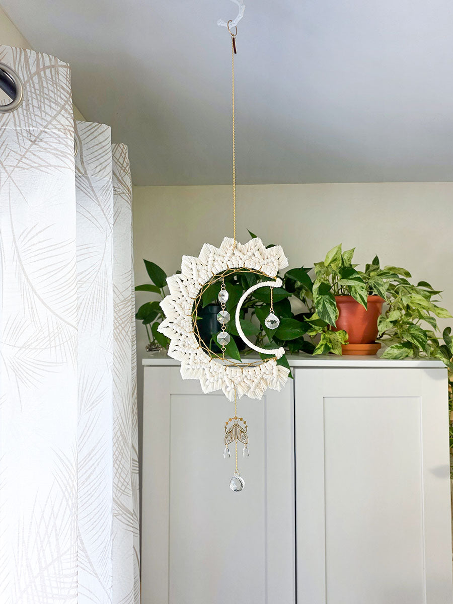 Capteur de soleil Celestia – Macramé bohème couleur naturel