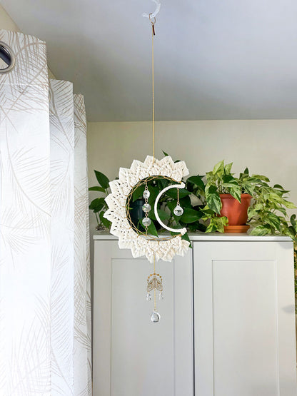 Capteur de soleil Celestia – Macramé bohème couleur naturel