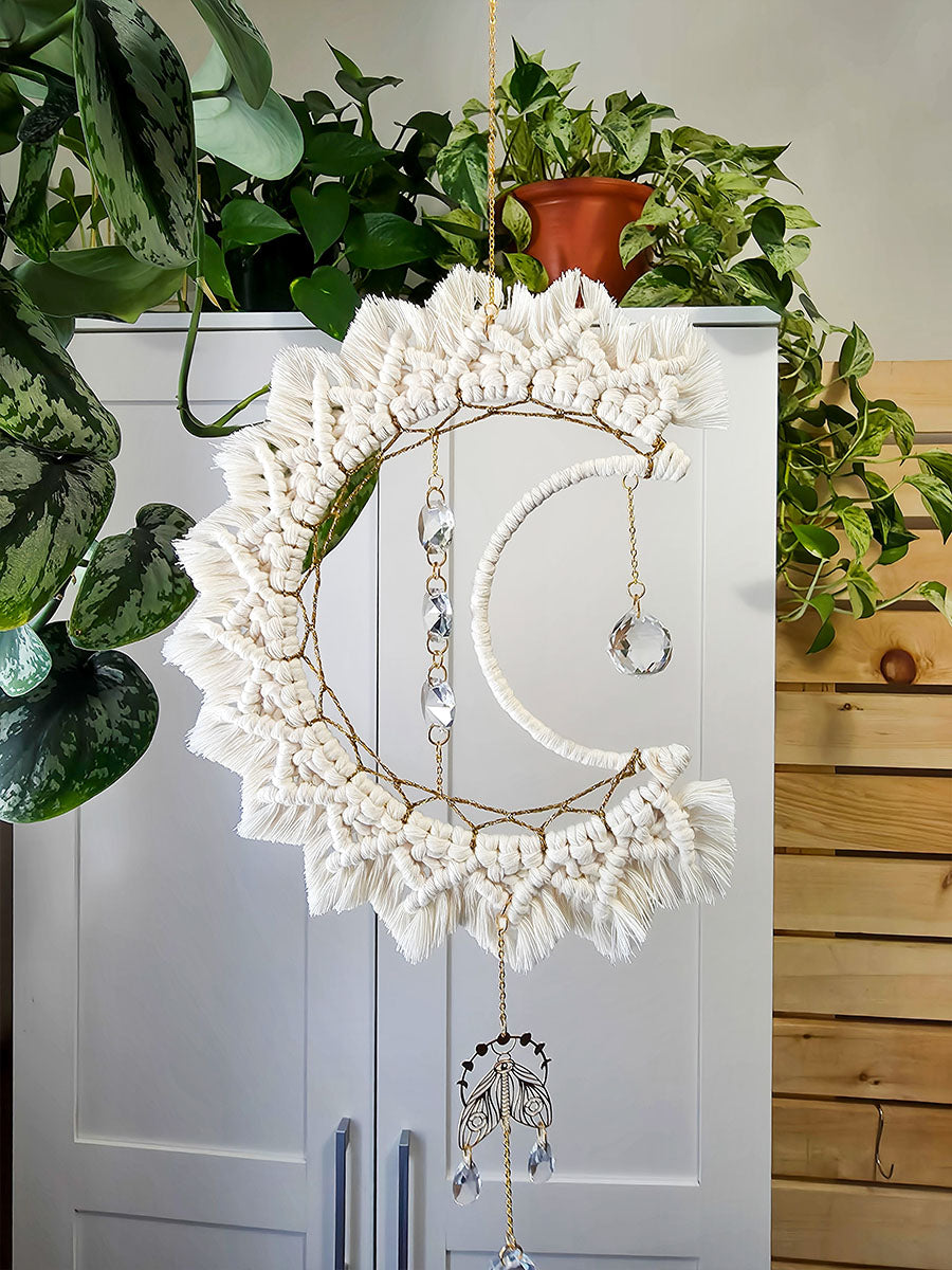 Capteur de soleil Celestia – Macramé bohème couleur naturel