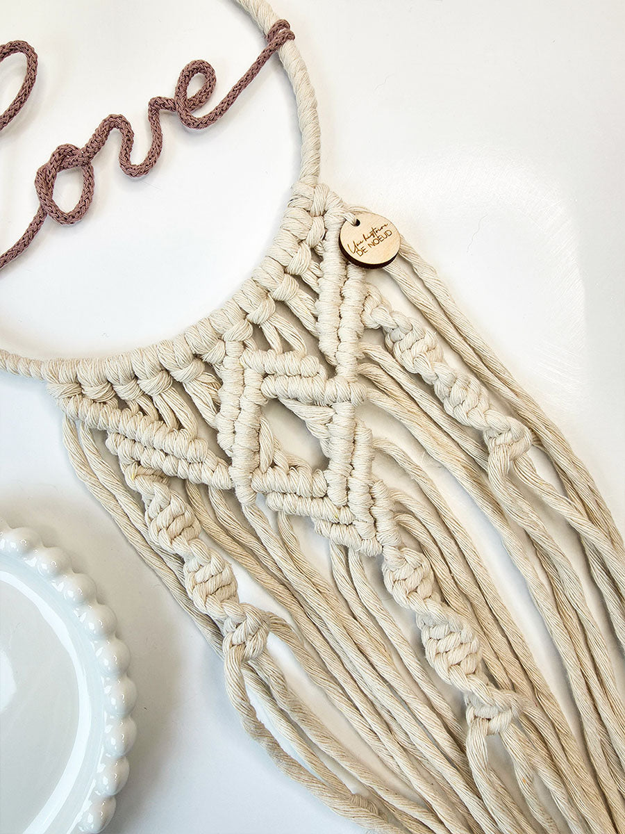 Collection Saint-Valentin - Décoration murale Love, couleur mauve pâle