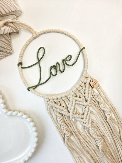 Collection Saint-Valentin - Décoration murale Love, couleur eucalyptus