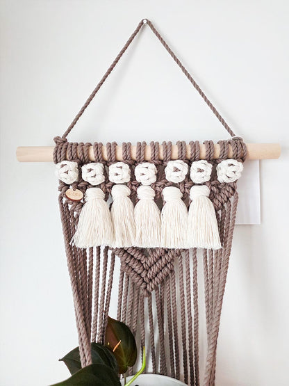 JARDINIÈRE MURALE MAÉ, couleur café et naturel