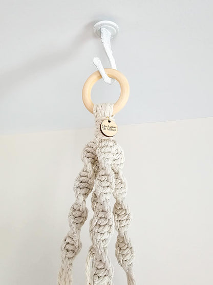 JARDINIÈRE LIORA, jardinière en macramé avec capteur de soleil
