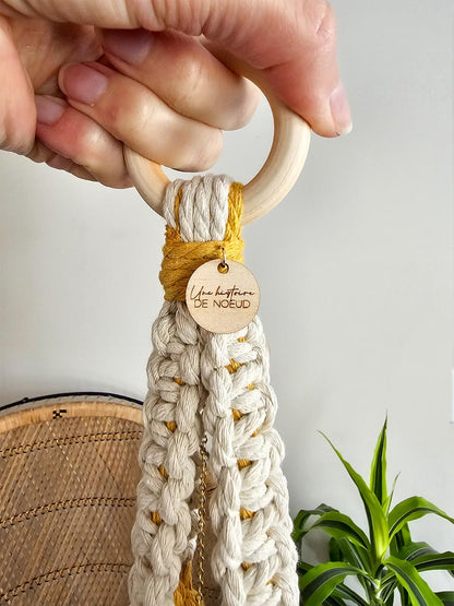 JARDINIÈRE Solana, couleur jaune moutarde et naturel avec capteur de soleil