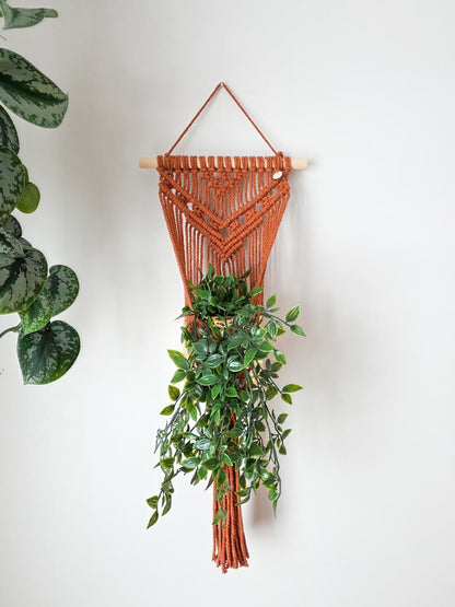 JARDINIÈRE MURALE CLARA, modèle grand, couleur rouille