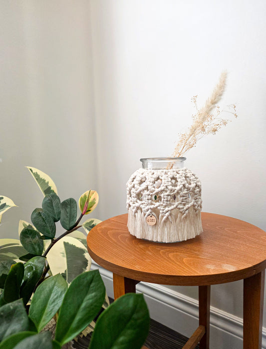 Mya Vase - Bohemian Macrame, natural color