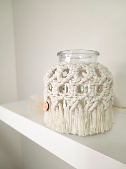 Vase Mya – Macramé bohème, couleur naturel