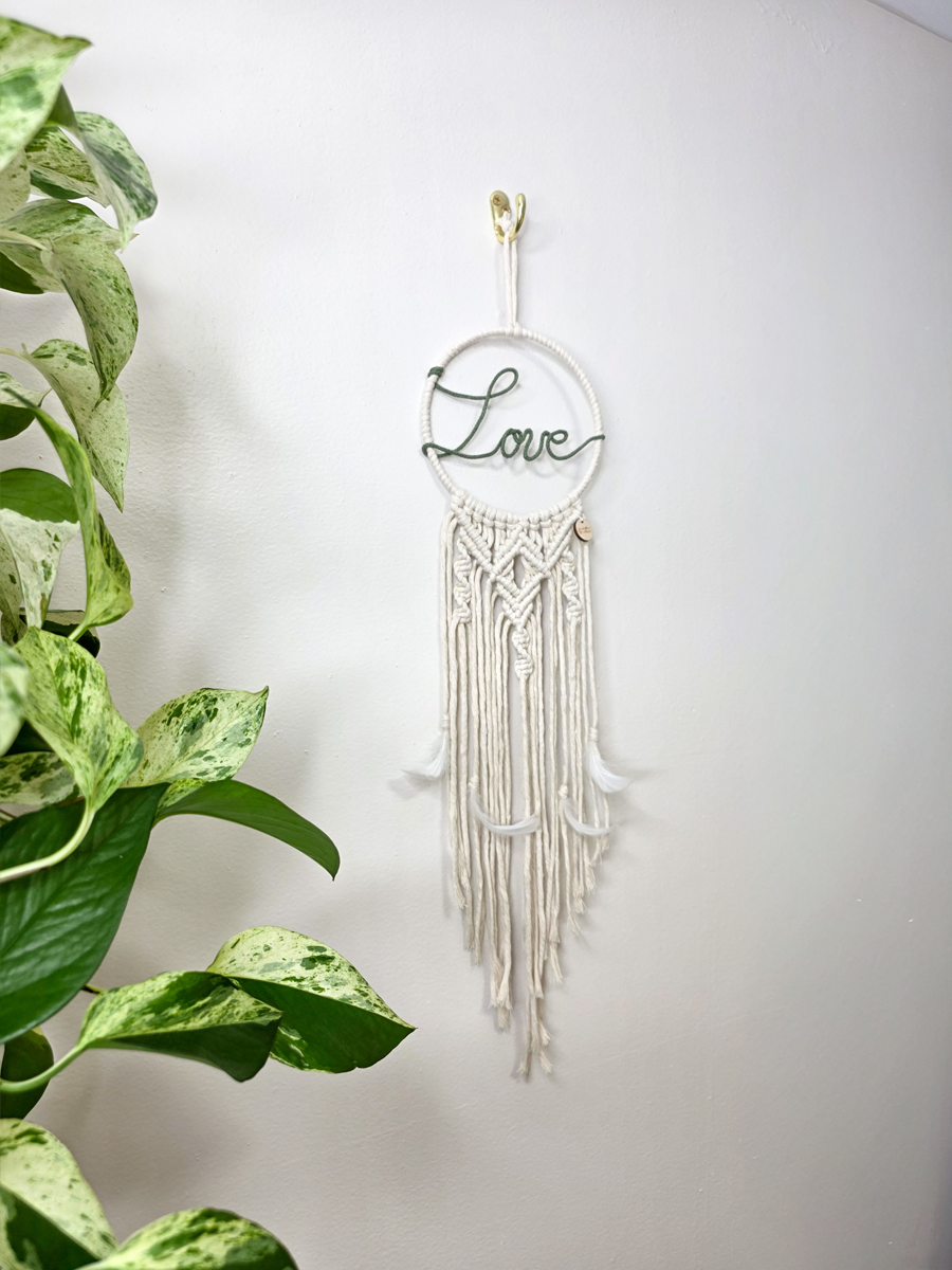 Collection Saint-Valentin - Décoration murale Love, couleur eucalyptus