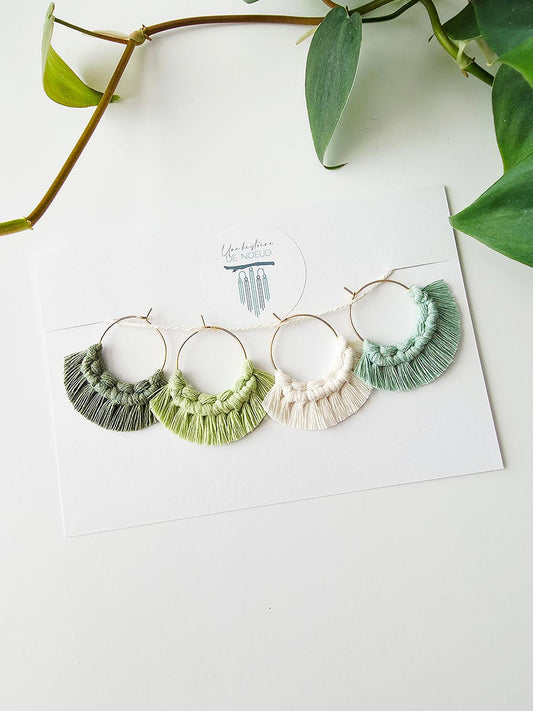 Marques verres à vin en macramé, ensemble de 4